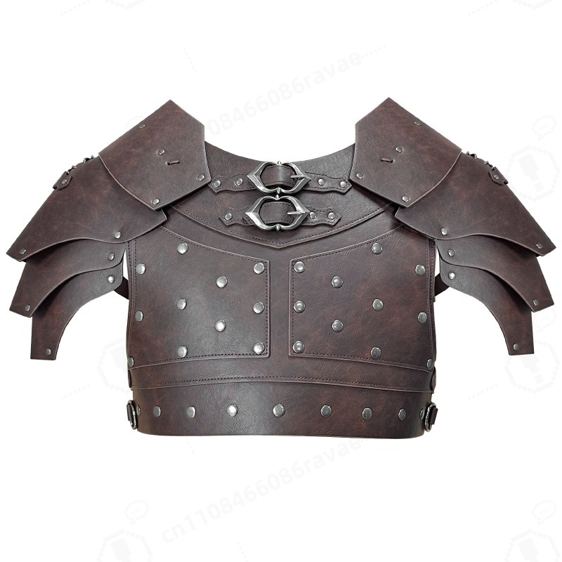 Prop For Cosplay - 中世風スタッズ付き肩胸甲冑バイキングハーネスハロウィンLARPコスプレ小道具