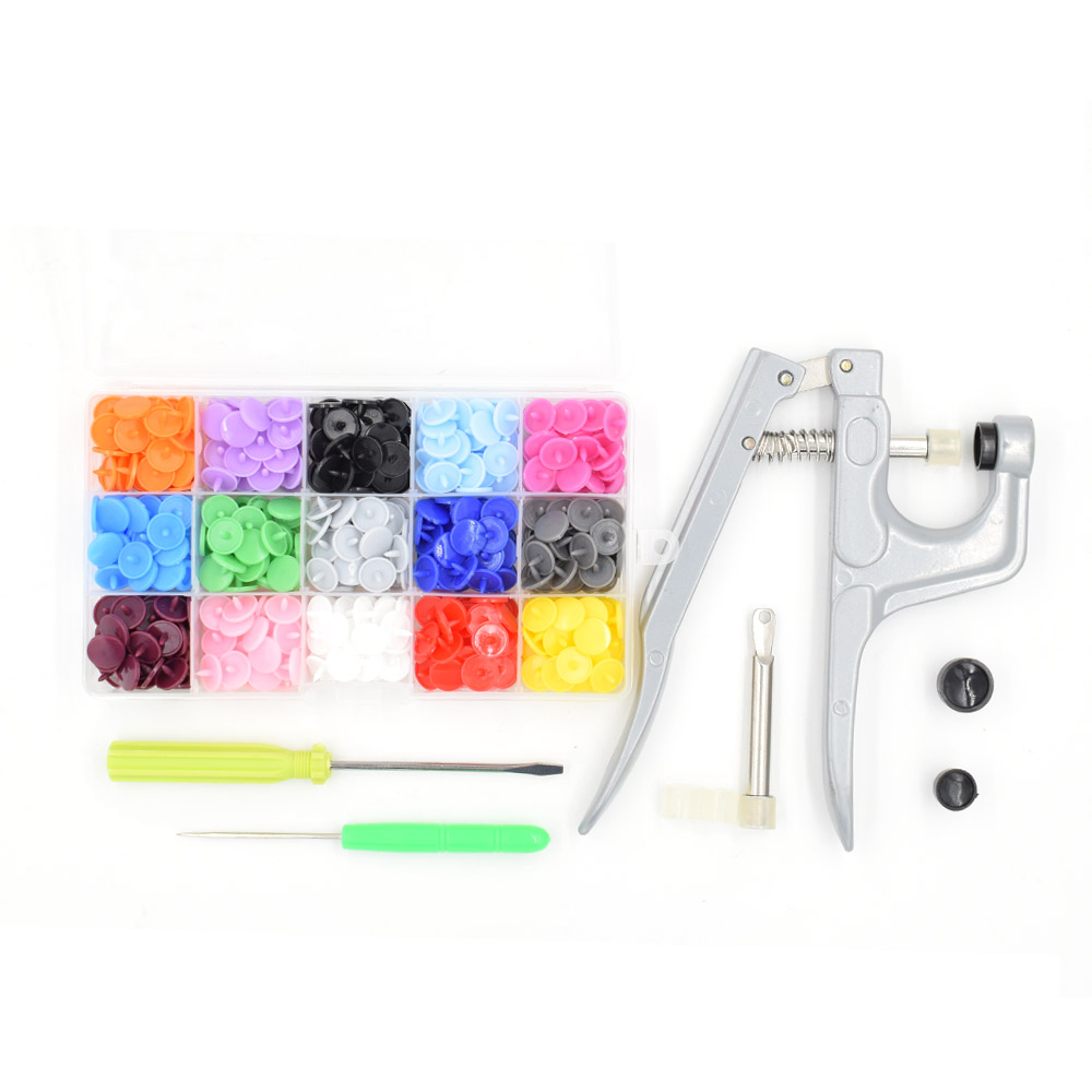 Snap Fastener Set - プラスチックボタン,樹脂色,子供服アクセサリー,スナップ150のセット