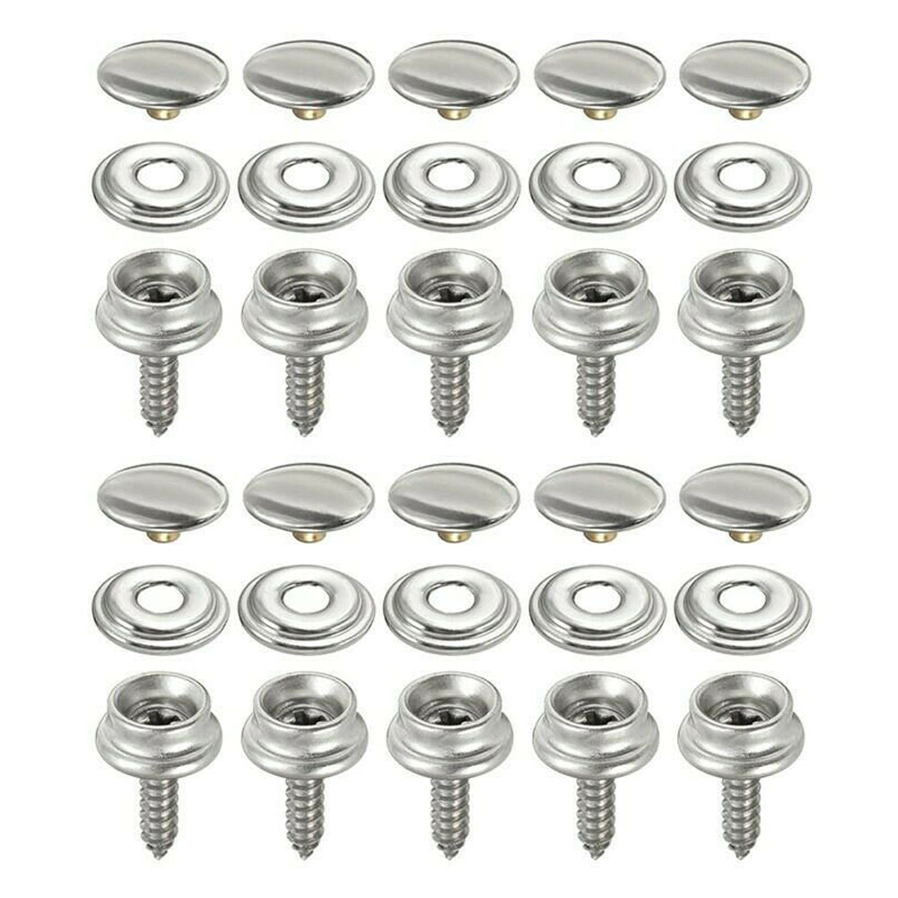 Snap Fastener Set - ステンレス鋼の帆布のケープ,30個,マリンテント,ボート,カバーツール,キーアクセサリー