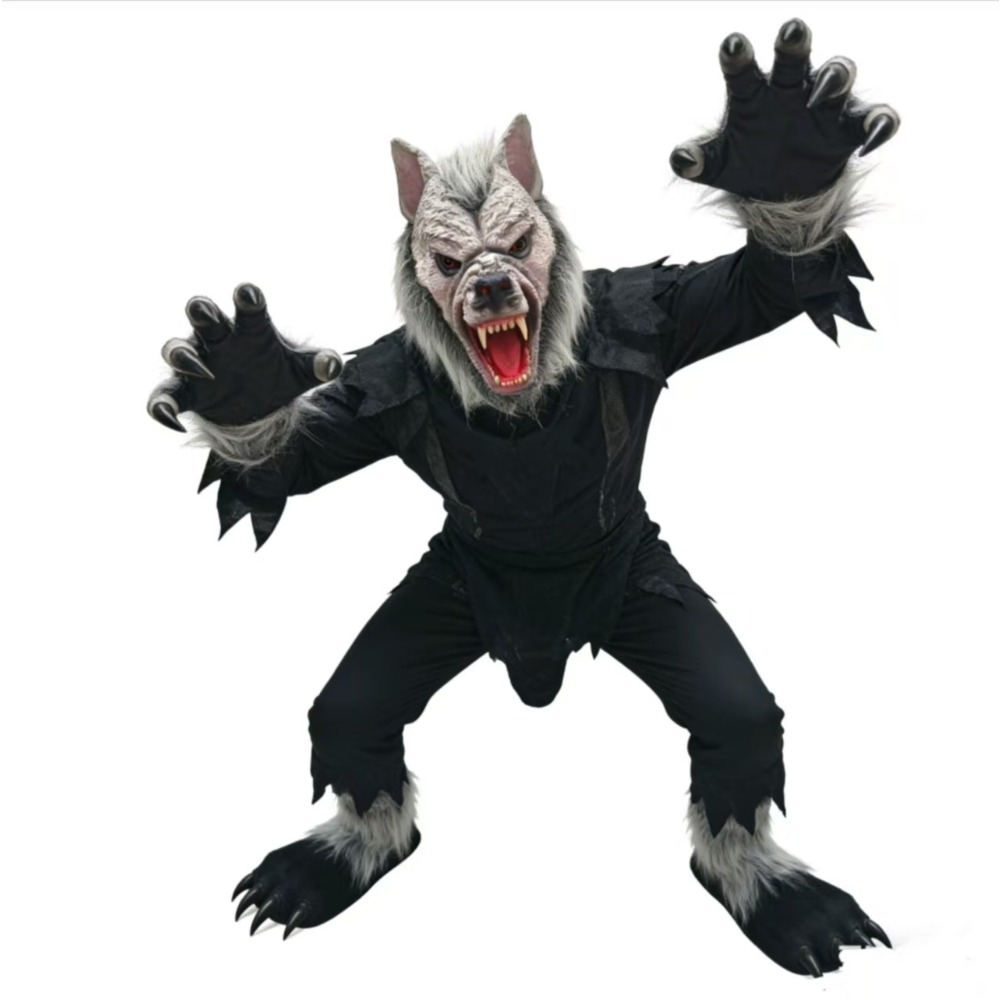 狼男コスチュームキット ホラーハロウィン ウルフマスク 狼爪 - Cosplay Prop Kit のレビューと価格