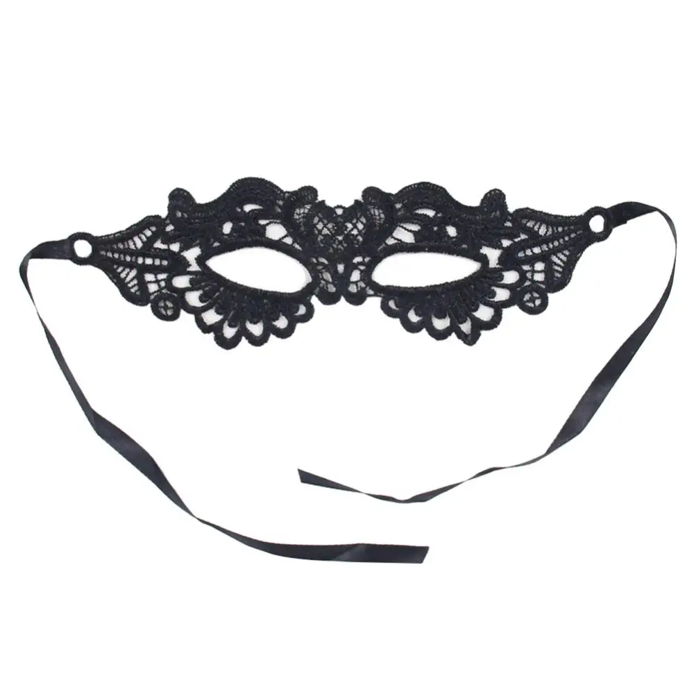 女性のための透かし彫りのレースのフェイスマスク,黒,セクシー - Cosplay Prop Kit のレビューと価格