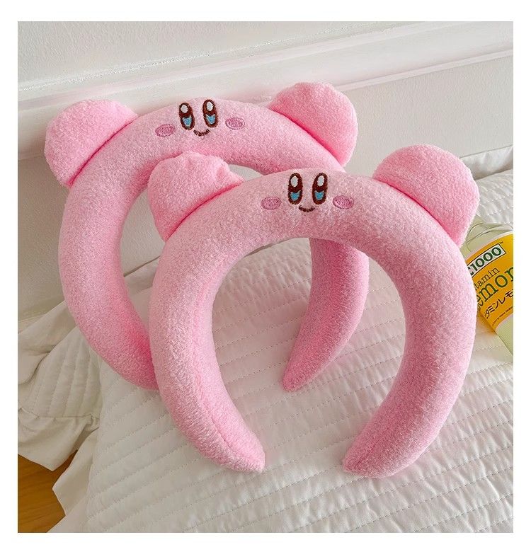 可愛らしいピンクのカービィぬいぐるみヘアフープ、漫画風、毎日 - Cosplay Floating Prop のレビューと価格