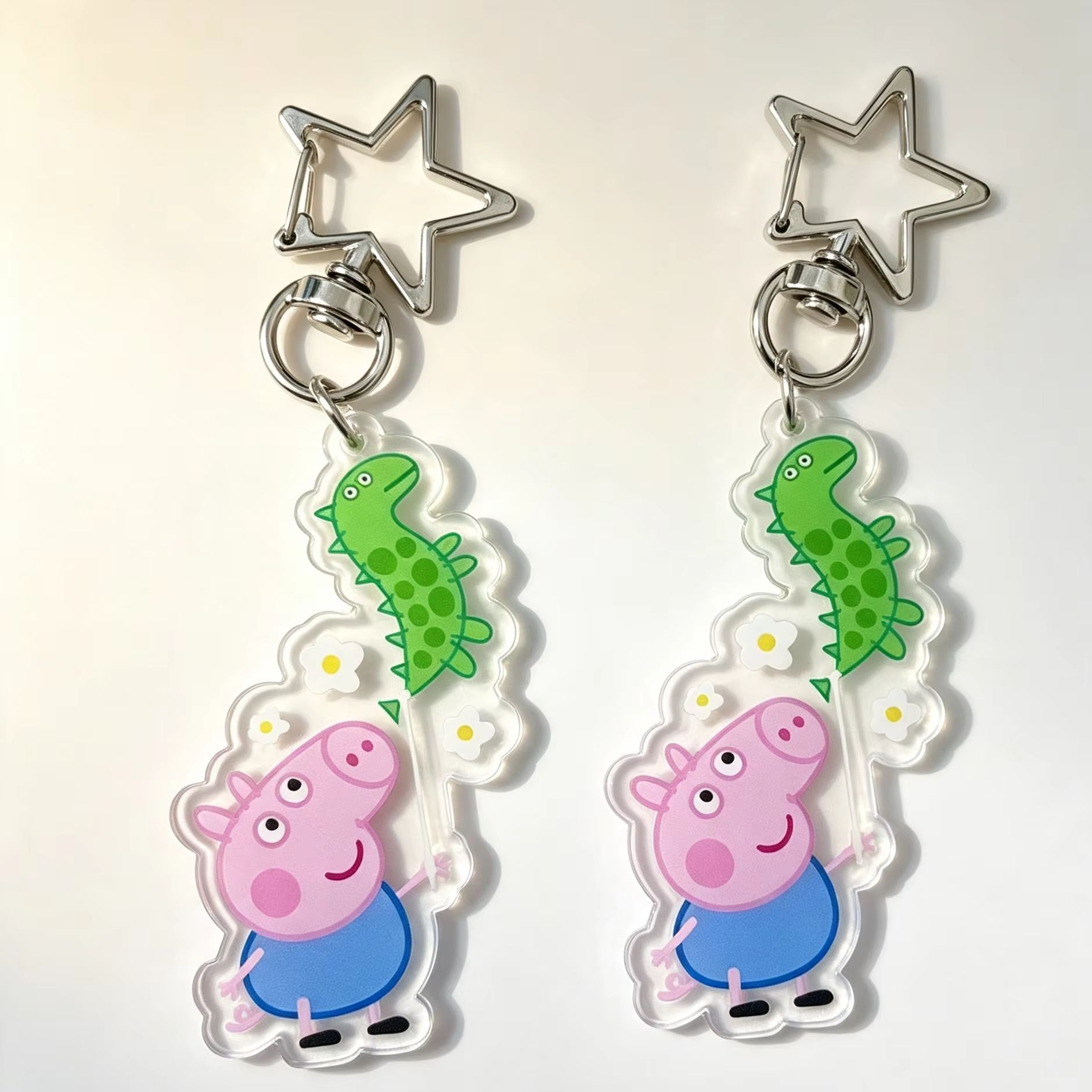 ペッパピッグ ジョージ アクリルフィギュアキーホルダー 鮮や - Cosplay Floating Prop のレビューと価格