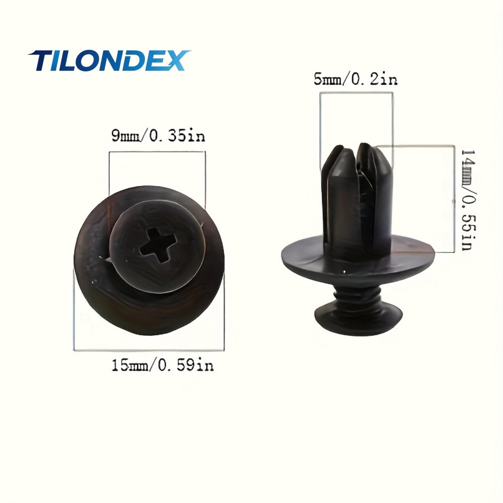 TILONDEX 100個入り 自動車用ファスナークリップセ - Snap Fastener Set のレビューと価格