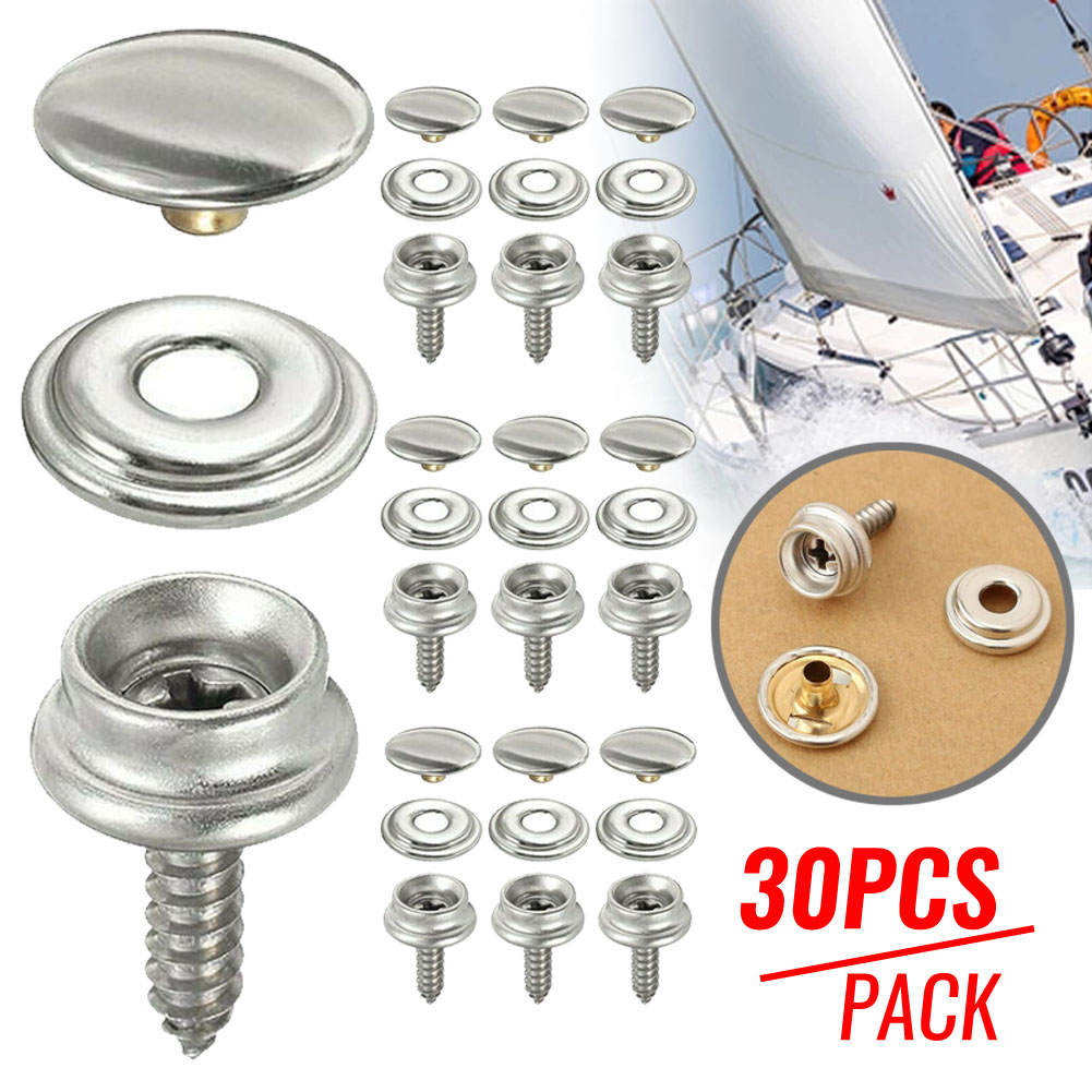 ステンレス鋼の帆布のケープ,30個,マリンテント,ボート,カ - Snap Fastener Set のレビューと価格